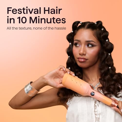 Image of Wavytalk Main Stage Waves Power Wave Festival Bundle, Curling Iron Hair Crimper Waver, Ventilation Design for Less Damage, Ionic Reduces Frizz, Effortless-Waver, Festival-Ready Merch