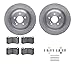 Dynamic Friction Company Rear Brake Rotors with 5000 Advanced Brake Pads includes Hardware 6512-63387
