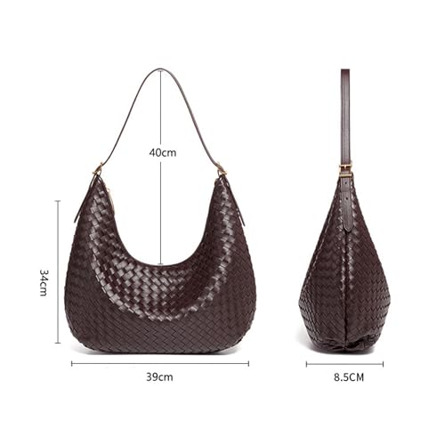 Woven Shoulder Handbags, Shoulder Bag for Women, Vegan Leather Bag, Totes Hand Bags, Working Lightweight3