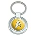 Star Trek Command Shield Keychain Classy Round Chrome Plated Metal
