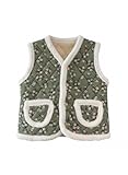 Kimchi Vest or Gimjang Vest for Kids, Korean Fashion, Floral, K-PoP Idol Fashion, Retro Style (Green Floral)