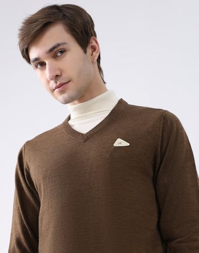 Image of Monte Carlo Men's Regular Fit Pullover | Solid V Neck Style | Full Sleeves Pull On | Warm & Stylish Winter Fashion Sweater | Winter Sweater for Men's