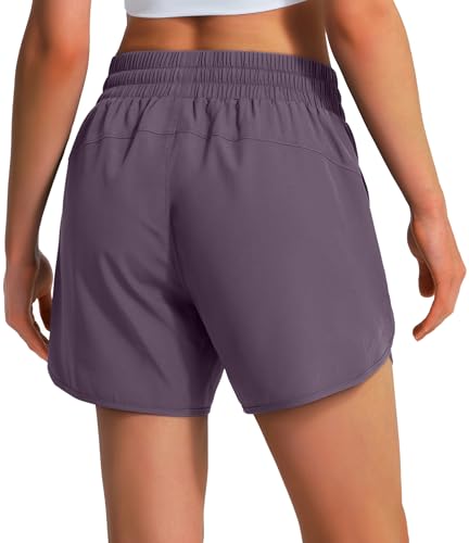 Ksmien Women's 5"/ 7" Athletic Running Shorts Quick Dry Lightweight Workout Gym Shorts with Zipper Pockets UPF 50+ - Image 3