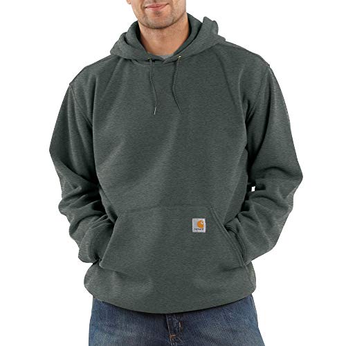 Image of Carhartt Men's Signature Sleeve Logo Midweight Sweatshirt Hooded
