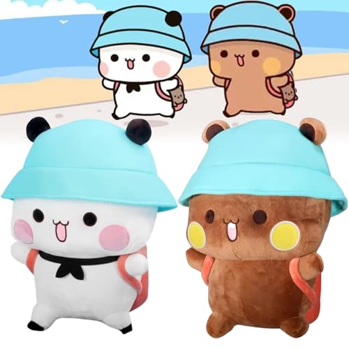 KOLGEIKJ 2 piezas de peluche Bubu Dudu, Bubu Dudu de peluche, Dubu Bubu, oso Panda Bubu Dudu de Felpa, cojín Panda de peluche, figura Bubu Dudu, dibujos animados Panda de peluche regalo para niños