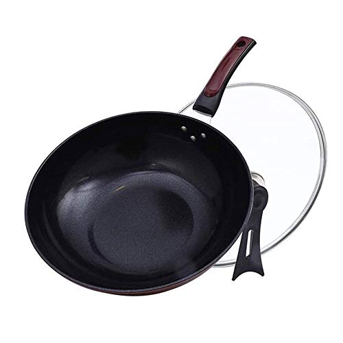 Wok tradicional en acero inoxidable con tapa y mango desmontable miniatura 4
