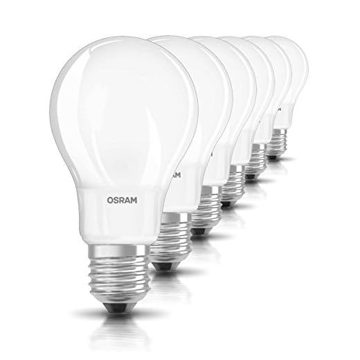 Osram LED Star Classic A lampa, i kolvform med E27-sockel, icke-dimbar, ersätter 60 watt, matt vit – 2700 Kelvin, 6-pack
