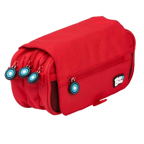 Grafoplás | Estuche Escolar Tres Compartimentos con Solapa| Rojo