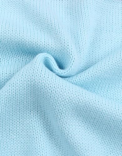 Image of Womens American Flag Sweater Long Sleeve Crew Neck Knitted Casual Pullover Sweater (Blue-1, Small)