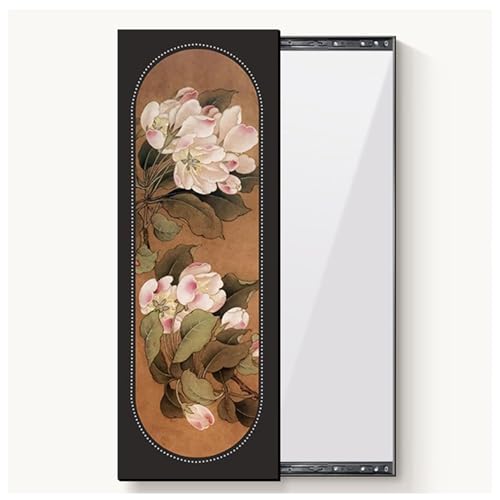 Espejo Oculto con Obras de Arte, Espejo corredizo Decorativo Espejo de Cuerpo Entero, Espejo de aderezo montado en la Pared, Espejo de Sala de Estar de Entrada