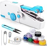 Handheld Sewing Machine for Beginners, Battery and USB Operated Mini Sewing Machines, Easy to Operate Portable Sewing Machine for Beginners (White)