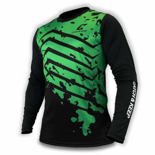 CATCH & KEEP Protection Torwarttrikot - Fußballtrikot Damen Herren & Kinder - Ellenbogen-Polsterung - atmungsaktives Fußball Trikot - optimaler Schutz