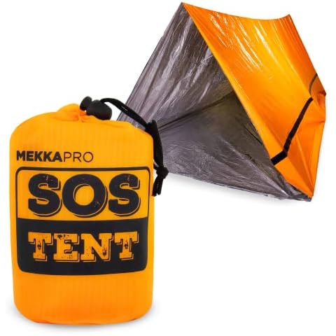 MEKKAPRO Emergency Tent Shelter - Survival Tent - 2 Person, Resistant and Ultra Lightweight Life Tent - Water and Windproof Tube Tent For Camping, Hiking and Outdoor Activities Cover