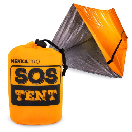 MEKKAPRO Emergency Shelter, Survival Tent, 2 Person Waterproof Structure, Portable System for Extreme First Aid Survival Kit Use, Water & Windproof Tube Tent for Camping, Hiking and Outdoor Activities