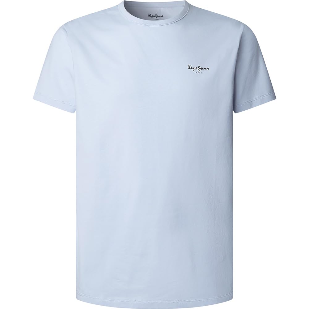 Pepe Jeans Men's Original Basic 3N T-Shirt, Blue (Bleach Blue), M