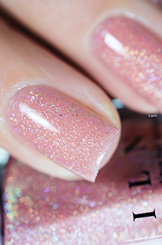 Image of ILNP Sweet Pea - Seashell Pink Holographic Sheer Jelly Nail Polish
