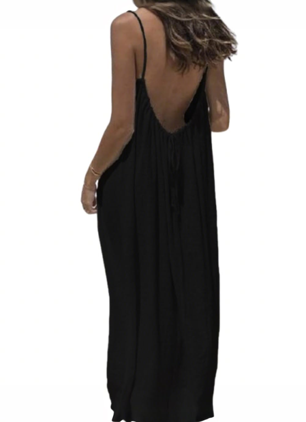 Womens Summer Casual Sleeveless Backless Cami Sundress 2026 Vacation House Dress