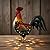HONGLAND Metal Rooster Yard Decor,18" Solar Chicken Garden Statues Outdoor,Farm Animals Lawn Decorative Ornaments Outside for Home Patio Backyard Landscape
