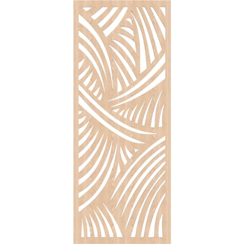 Image of Chester Decorative Pierced Fretwork Wood Wall Panels, 25 3 /8 inchW x 64 3 /8 inchH x 1 /4 inchT, Red Oak