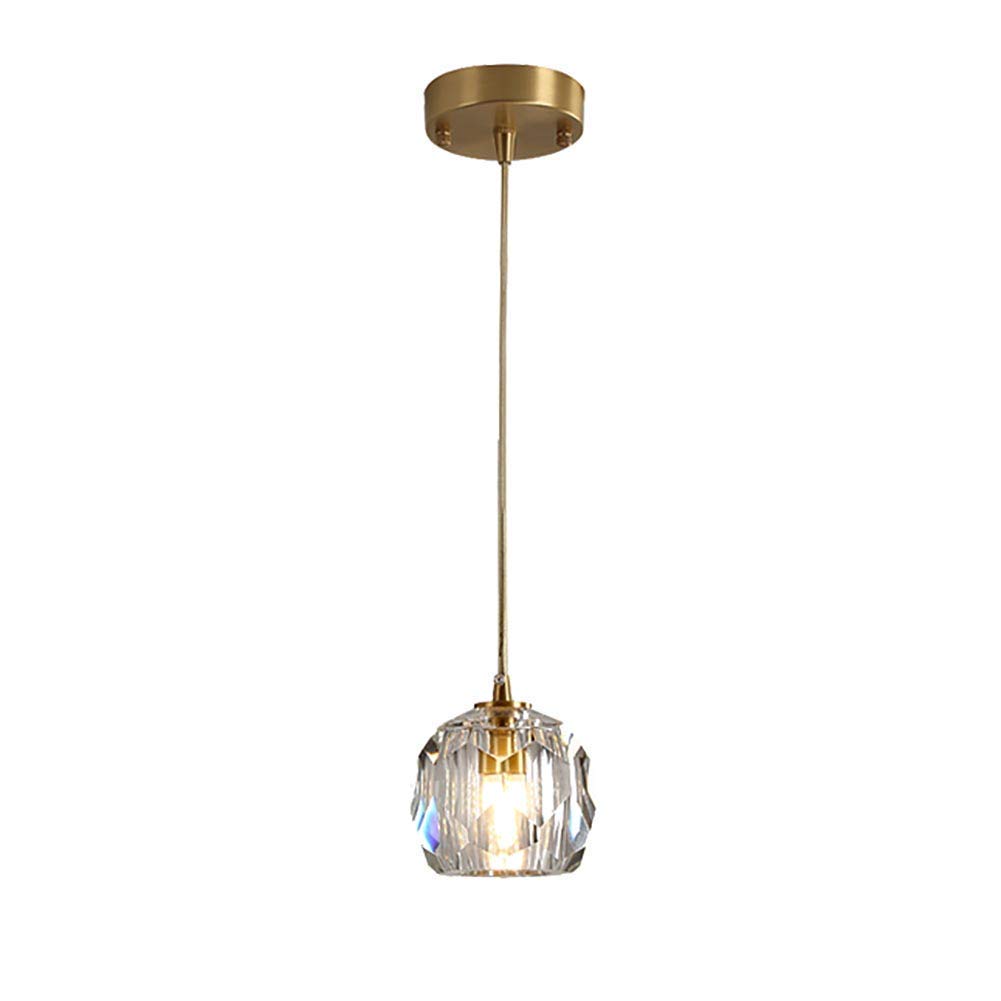 Lámpara araña de cristal moderna dorada para iluminar techos oscuros