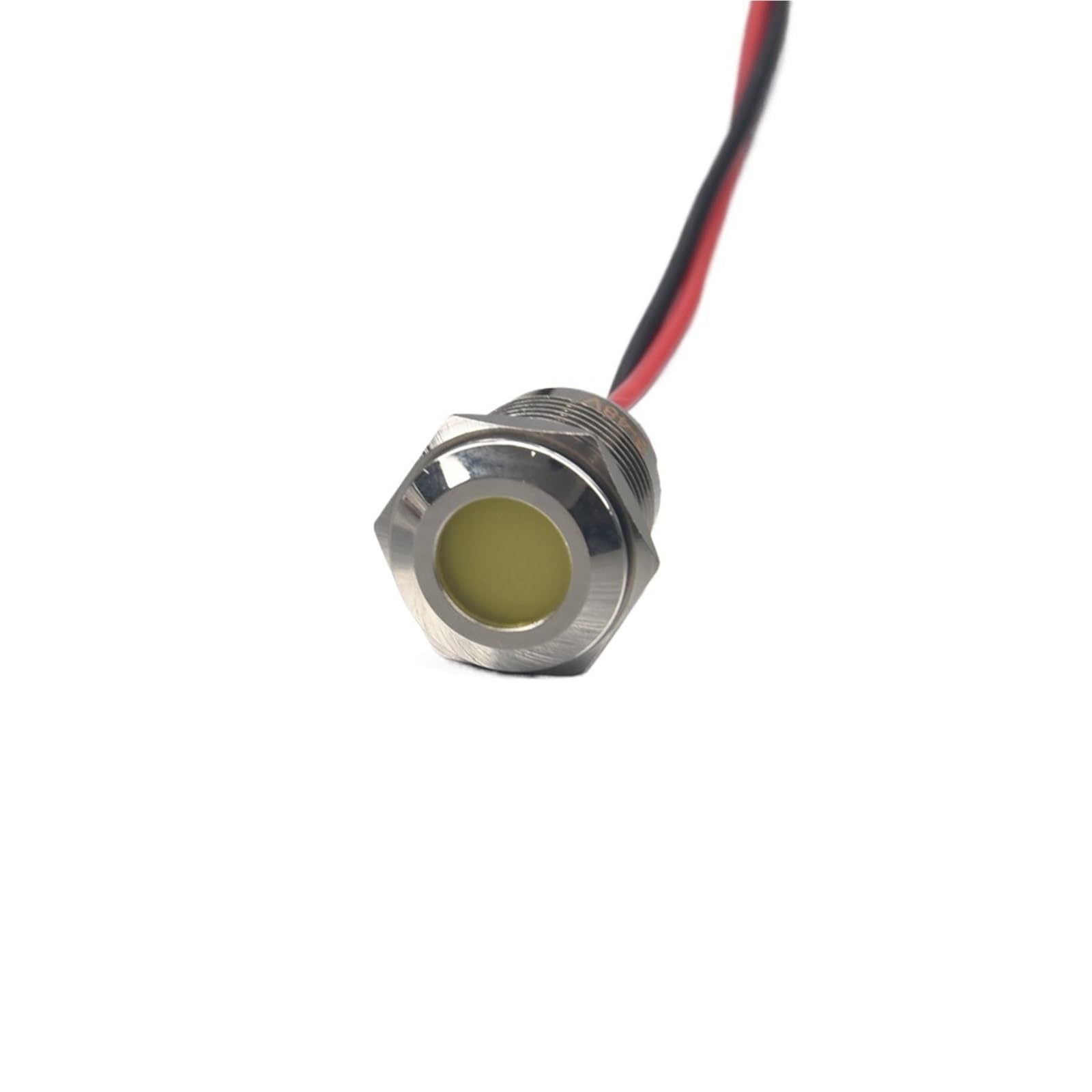 22 mm płaska przemysłowa lampka kontrolna, 3-48 V/220 V, lampa sygnalizacyjna LED z liną stalową 150 mm (zielone światło, 220 V)