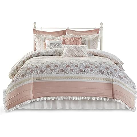 Madison Park Dawn 9 Piece Cotton Percale Comforter Set Cover