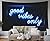 Decorative Wall Tapestry,Musesh Good Vibes Only Words in Neon Light for Bedroom Living Room Outdoor 80X60 Inch