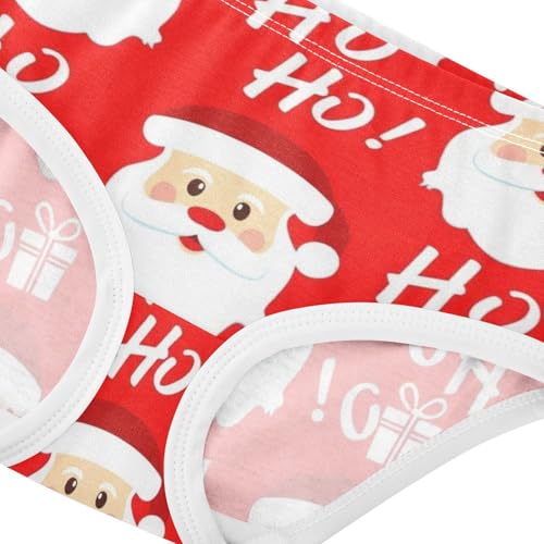 Christmas Jolly Santa Claus Red Girls Underwear Toddler 2t Cotton Cute Panties Girl Print Kids Briefs Undies4