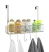 BINO 'Lexington' Over-the-Door Basket with Hooks, Nickel