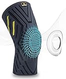 CAMPLAND Knee Brace, Knee Compression Sleeve for Men Women with Patella Pads, Side Stabilizers, Anti-Slide Gel, Professional Medical Support for Pain Relief, Arthritis, Sport, Running, 1 Pack Grey