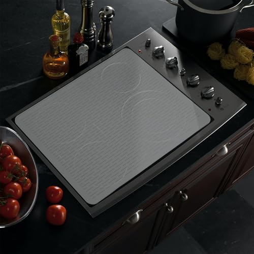 Stove Top Cover for Electric Stove - Silicone Stove Mat for Glass Top, Glass Cooktop Protector, XL Dish Drying Mats For Kitchen,Oven Covers for Electric Stove (Hyaline,28 x 20)