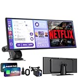 Car Play Screen for Apple CarPlay & Android Auto with 1080P Backup Camera, 10.25' IPS HD Smart Screen with OTA, Mirror Link, Bluetooth 5.2, Voice Control, Music Play, GPS Navigation, FM