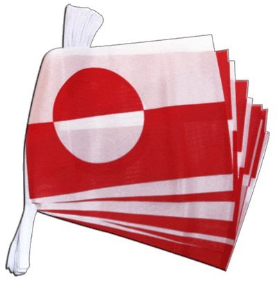 Guirlande drapeau Groenland 5,9 m anti-effilochage pour pavoisement durable