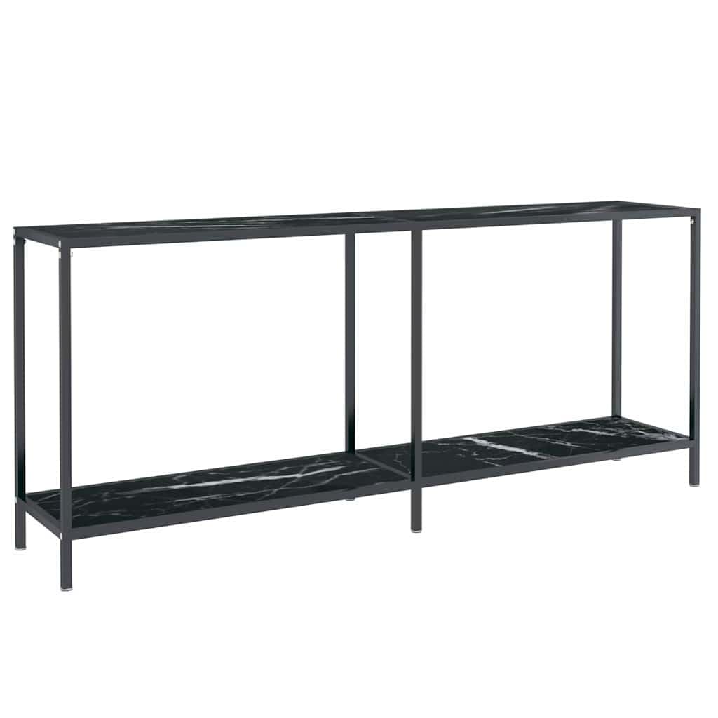 Tavolo consolle nero, 180 x 35 x 75,5 cm, tavolo da corridoio in