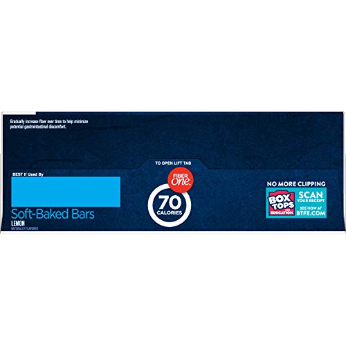 Fiber One 70 Calorie Soft-Baked Bars, Lemon, Snack Bars, 12 ct