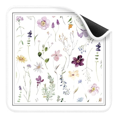 Deyimmei Mahjong Mat for Table - Non-Slip Mahjong Table Cover with Storage Pockets, Perfect Mahjong Accessories & Gifts for Women, Men, and Mahjong Enthusiasts (Floral Watercolor)
