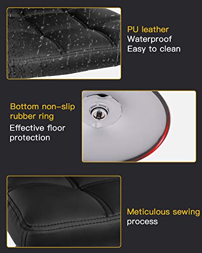 image for BestOffice Modern Bar Stool Set of 2 Barstools Height Adjustable Count