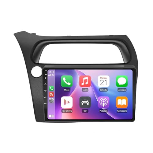 Radio coche 2 DIN con Carplay inalámbrico para Honda Civic Hatchback 2006-2012