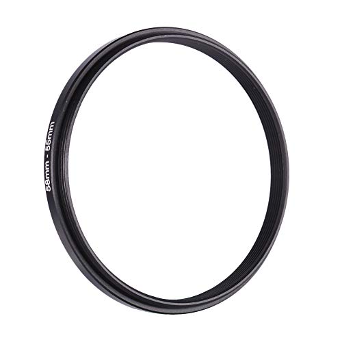 58 to 55mm Step Up Ring Adapter, 58mm to 55mm Step Up Filter Ring, Metal Stepping Up Ring Lens Adapter Filter Ring for SLR Cameras
