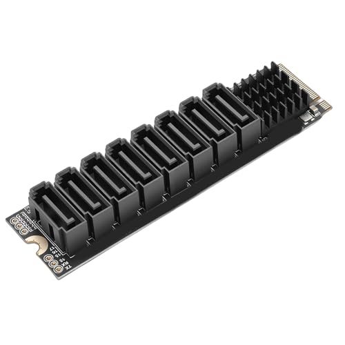 Tarjeta de Expansión NVMe M.2 PCIe a Serial ATA Convertidor de 8 Puertos NAS