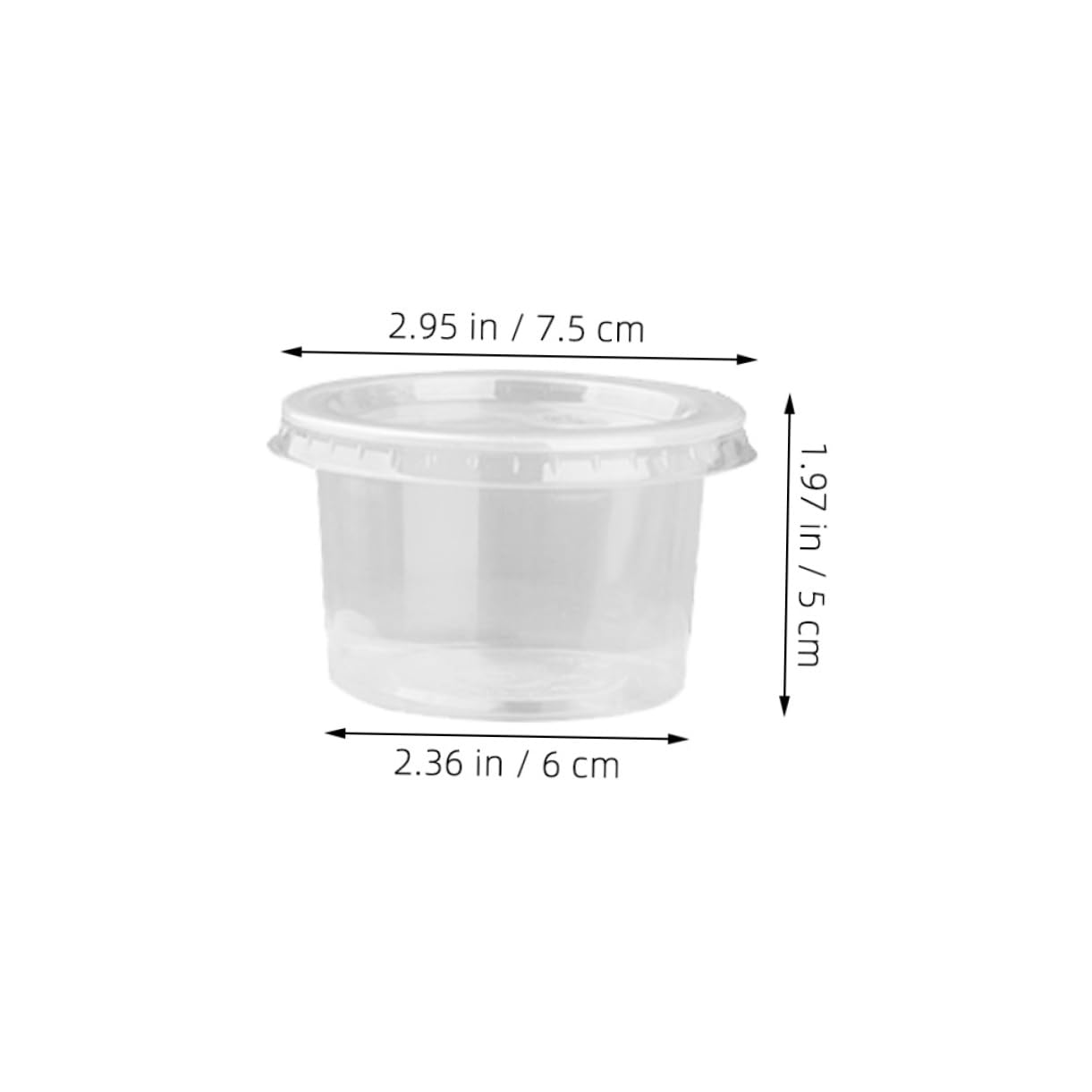 KOCKSHION Jelly Cup Mousses Cup Set 100pcs 140ml Disposable Cups for Yogurt Sauce Ice Cream