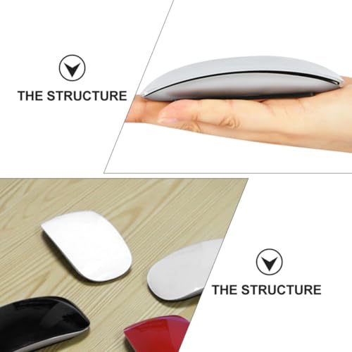 Ratón inalámbrico blanco ergonómico Lurrose con botón de volumen integrado 6