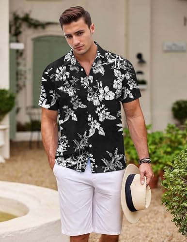 Hawaiian Shirt for Men with Pocket - Button Down Wrinkle-Resistant for Beach, Pool Parties (S-4XL)4