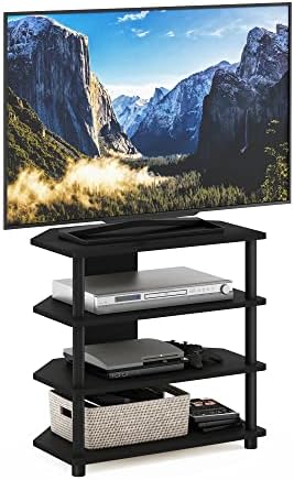 Furinno Turn-N-Tube Easy Assembly 4-Tier Petite Entertainment Center / TV Stand / TV Unit / TV Desk, Blackwood Furinno Turn-N-Tube Easy Assembly 4-Tier Petite Entertainment Center / TV Stand / TV Unit / TV Desk, Blackwood
