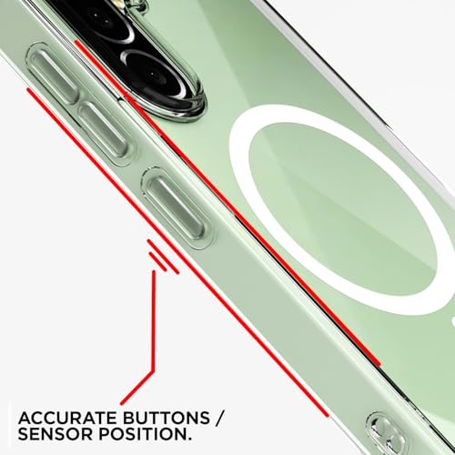 Image of Amazon Basics Back Cover for Samsung Galaxy M56 5G Mag-Safe Shockproof PC + TPU Protective Case Magnetic Support Bumper Case (Transparent Mag-Safe)