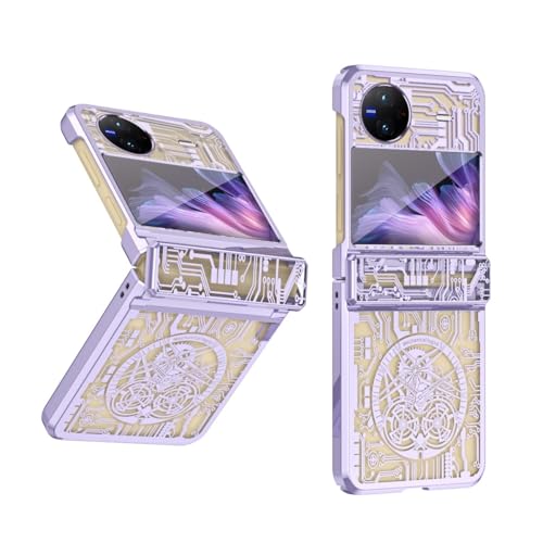 Protection intégrale Vivo X Flip rigide coque violette charnière et objectif