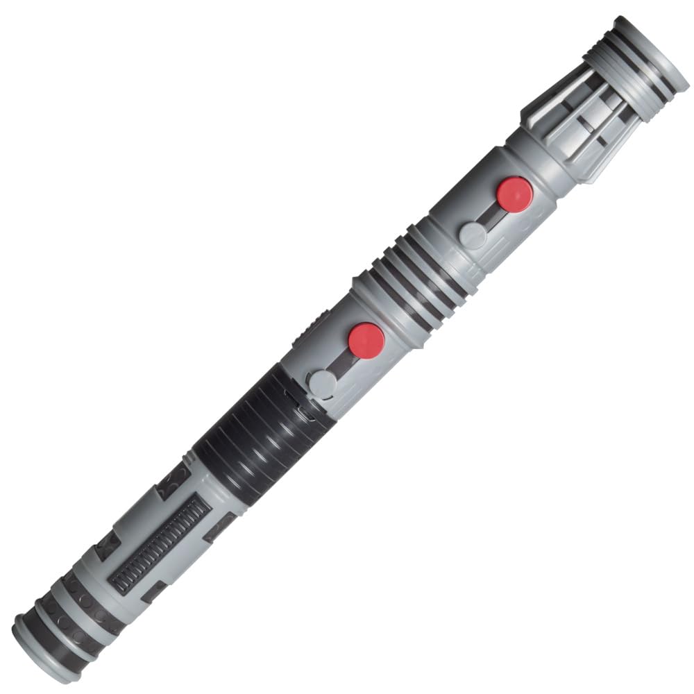 Star Wars, Darth Maul, Sable de luz electrónico de Doble Hoja, Sable de luz Rojo Oficial, para Usar con Disfraces, Juguetes para niños y niñas a Partir de 4 años