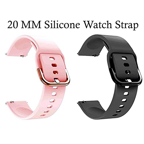 Image of ADAMO 20mm Watch Strap Combo Compatible for Bip U Pro /GTS /BIP 3 Pro /Icon Buzz and All 20mm Wristwatch and smartwatches