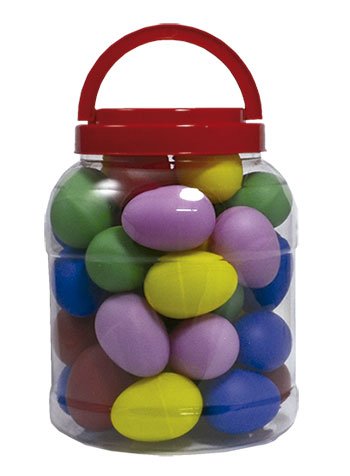 Bote 20 pares huevos plástico Colores Variados