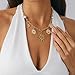 PLOUTOS Gold Celestial Pendant Necklace for Women Layered Chunky Chain Sun Moon Star Charms Statement Boho Fashion Jewelry Gift For Women Party Date (Gold)